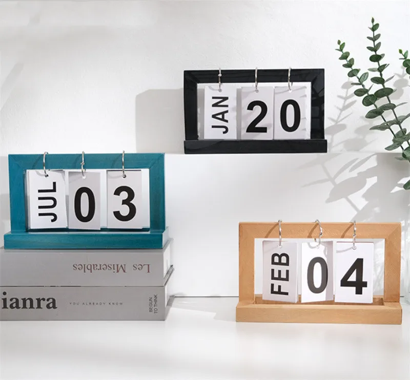 

Wooden Flip Calendar Calendar Crafts Home Decoration Wood Calendar Ornaments Memo Daily Scheduler Planner Home Decor Accessories