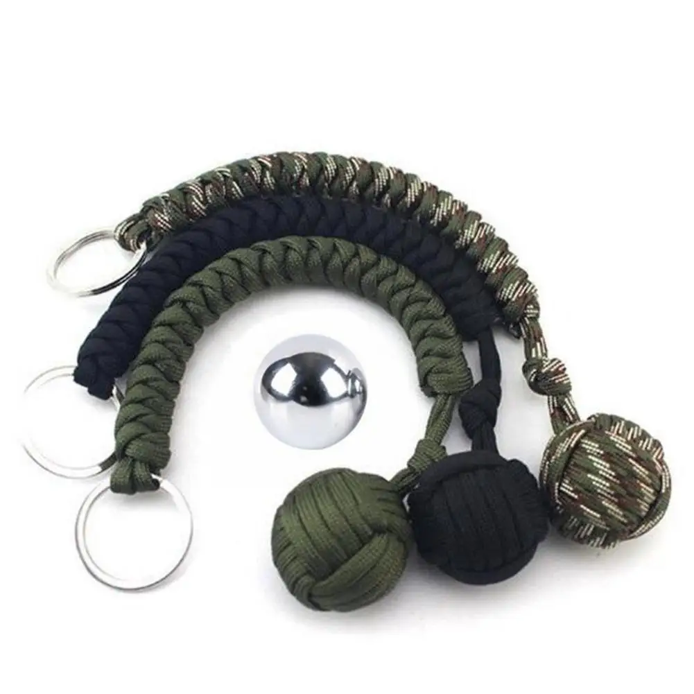 

Circular Umbrella Rope Key Sports Equipment Monkey Accessories Ball Crafts Outdoor Fist Ring KeyChain Pendant Key Self-defe A6C2