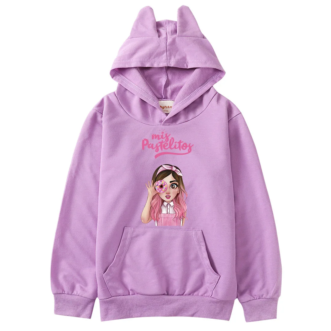 

3D Mis Pastelitos Clothes Cartoon Kids Fashion Sweatshirts Girls Cute Cat Ears Hoodies Baby Boys Long Sleeve Outwear