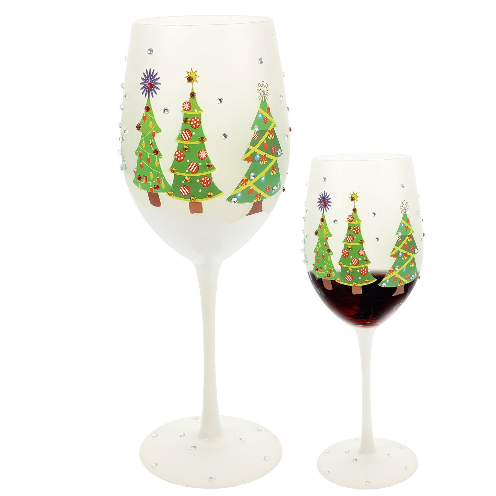 

Glasses Goblet Glasschristmas Drinking Goblets Cup Flutes Tumblers Red Stem Toasting Clear Cups Glassware Stemmedchalices
