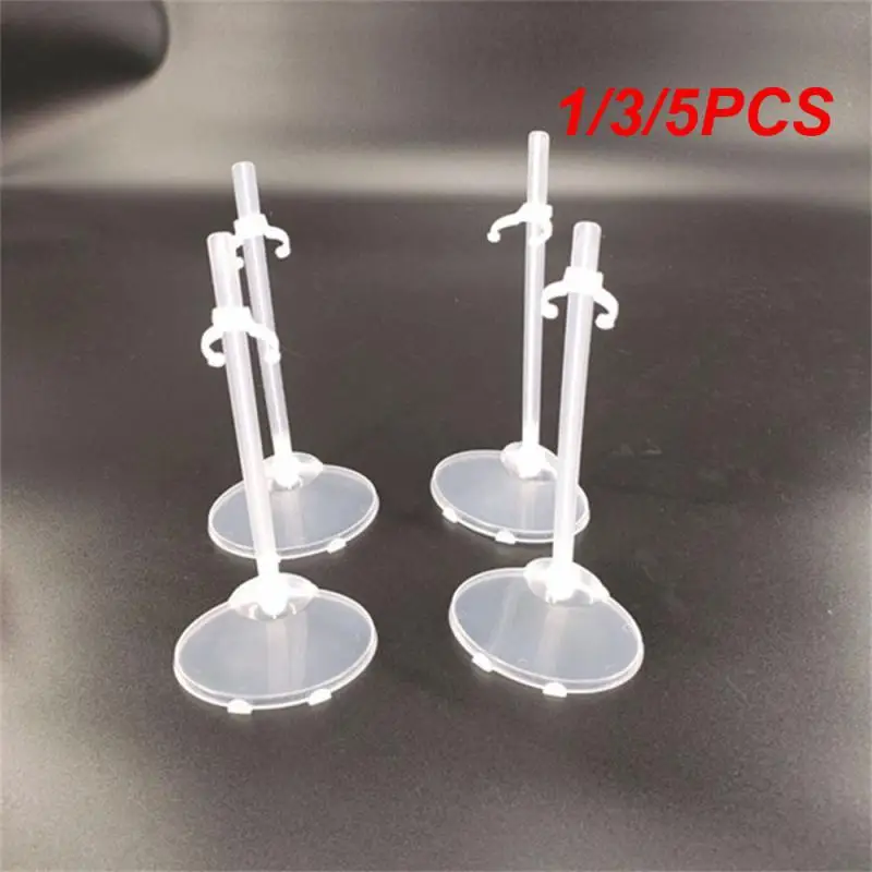 

1/3/5PCS Doll Holder Plastic Transparent Compact Fall-proof Easy To Install Plastic Standing Display Support