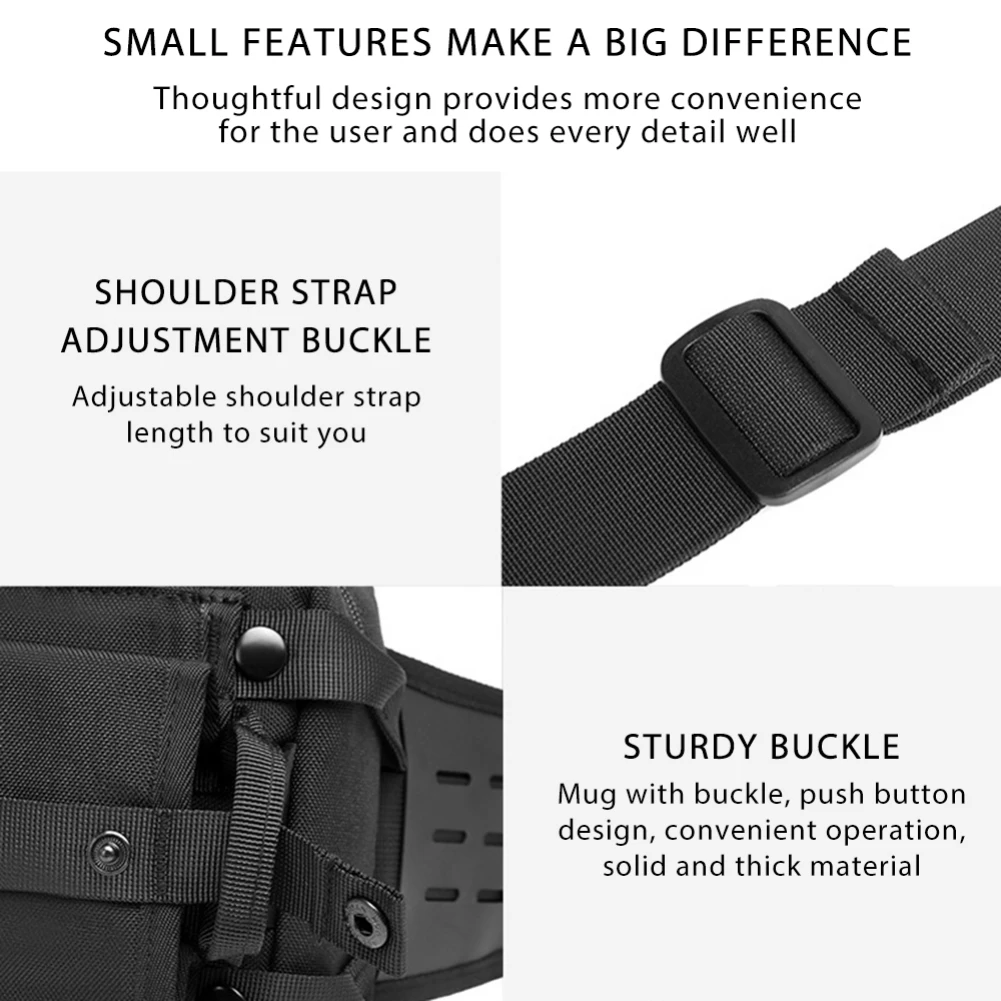 New Design Men Waist Bag Fashion Outdoor Sports Chest Pack for Teenager Male Waterproof Shoulder Belt Bag Crossbody Bags