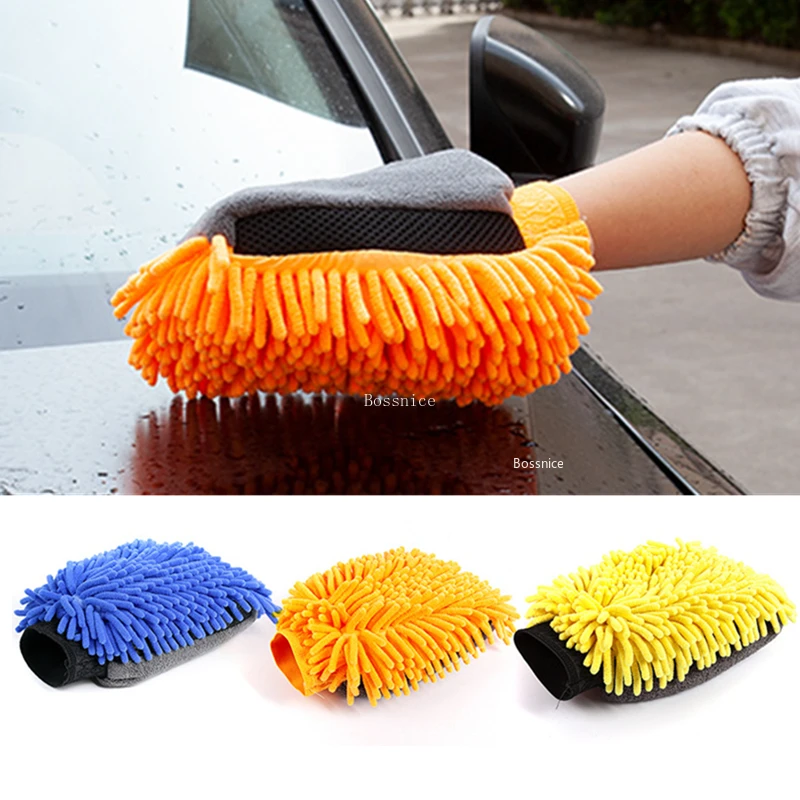

Waterproof Car Wash Microfiber Chenille Gloves Thick Car Cleaning Mitt Wax Detailing Brush Auto Care Double-faced Glove