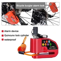 motorcycle scooter bicycle anti theft disc brake lock alarm security alarming system e bike bicycle alarm disc brake quad lock