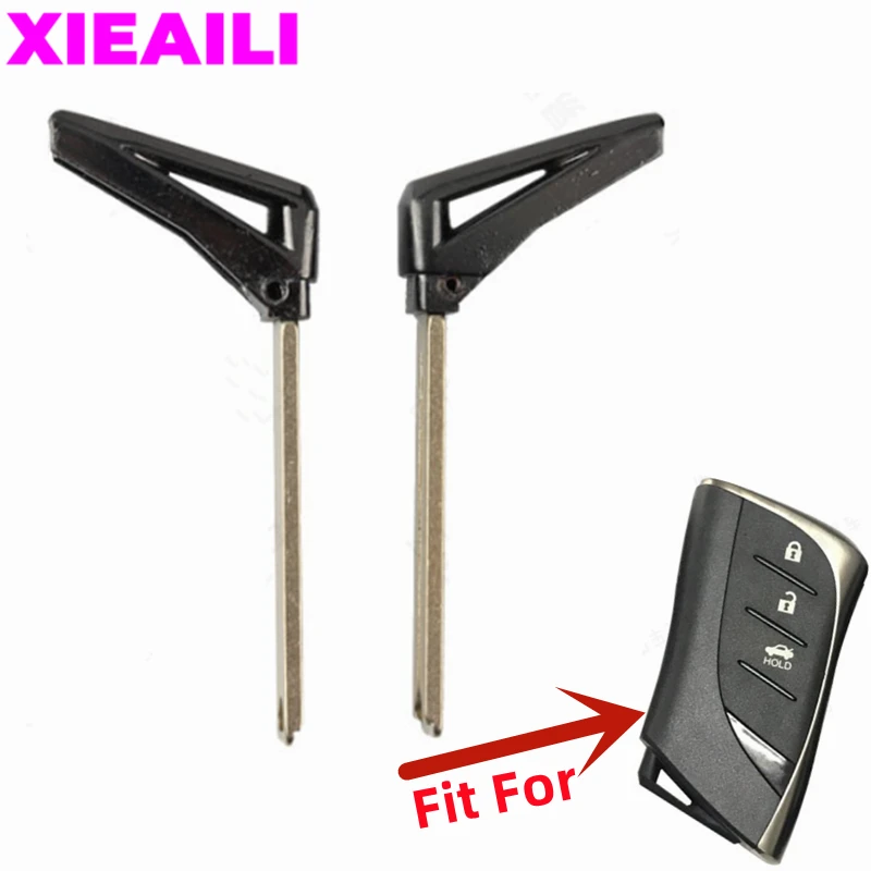 

XIEAILI 2Pcs Blank Uncut Remote Smart Key Blade For Toyota Land Cruiser For Lexus LS460/LS600H (Metal) S832