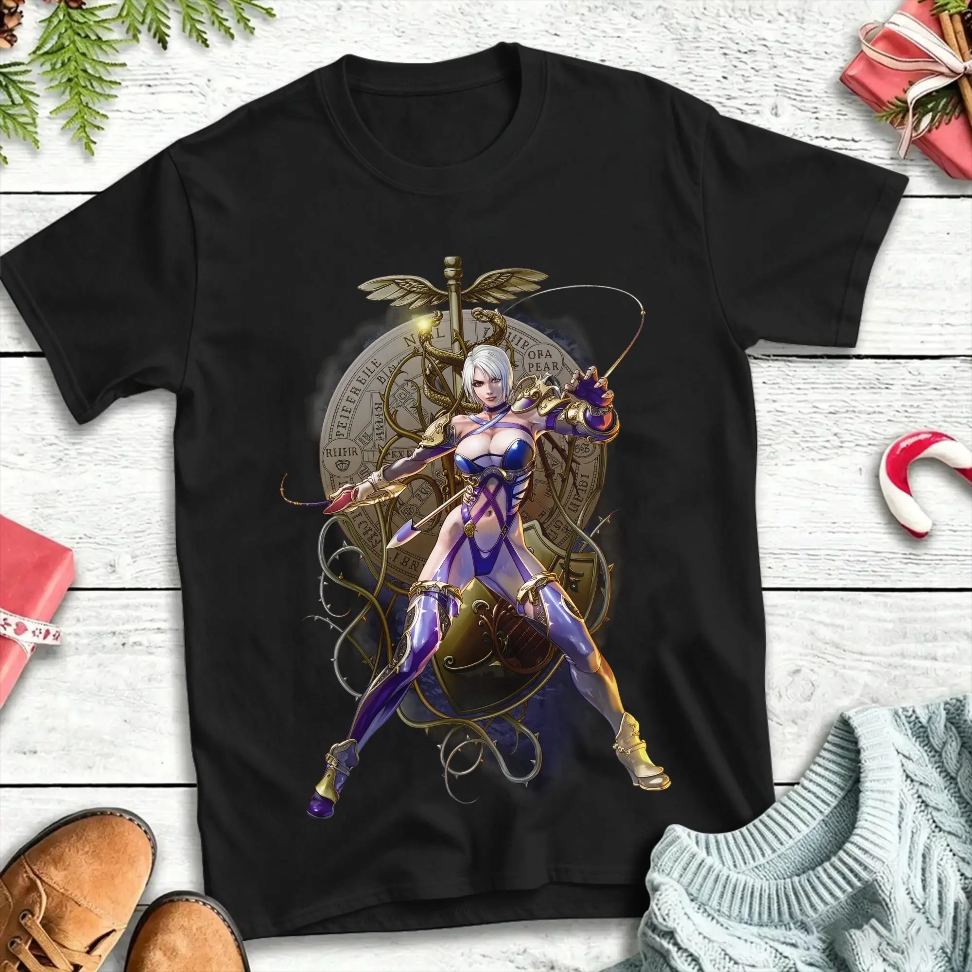Фото Повседневная футболка Beach Soulcalibur VI Ivy Fashion, хлопковая футболка для пар, эстетичная одежда с короткими рукавами №1