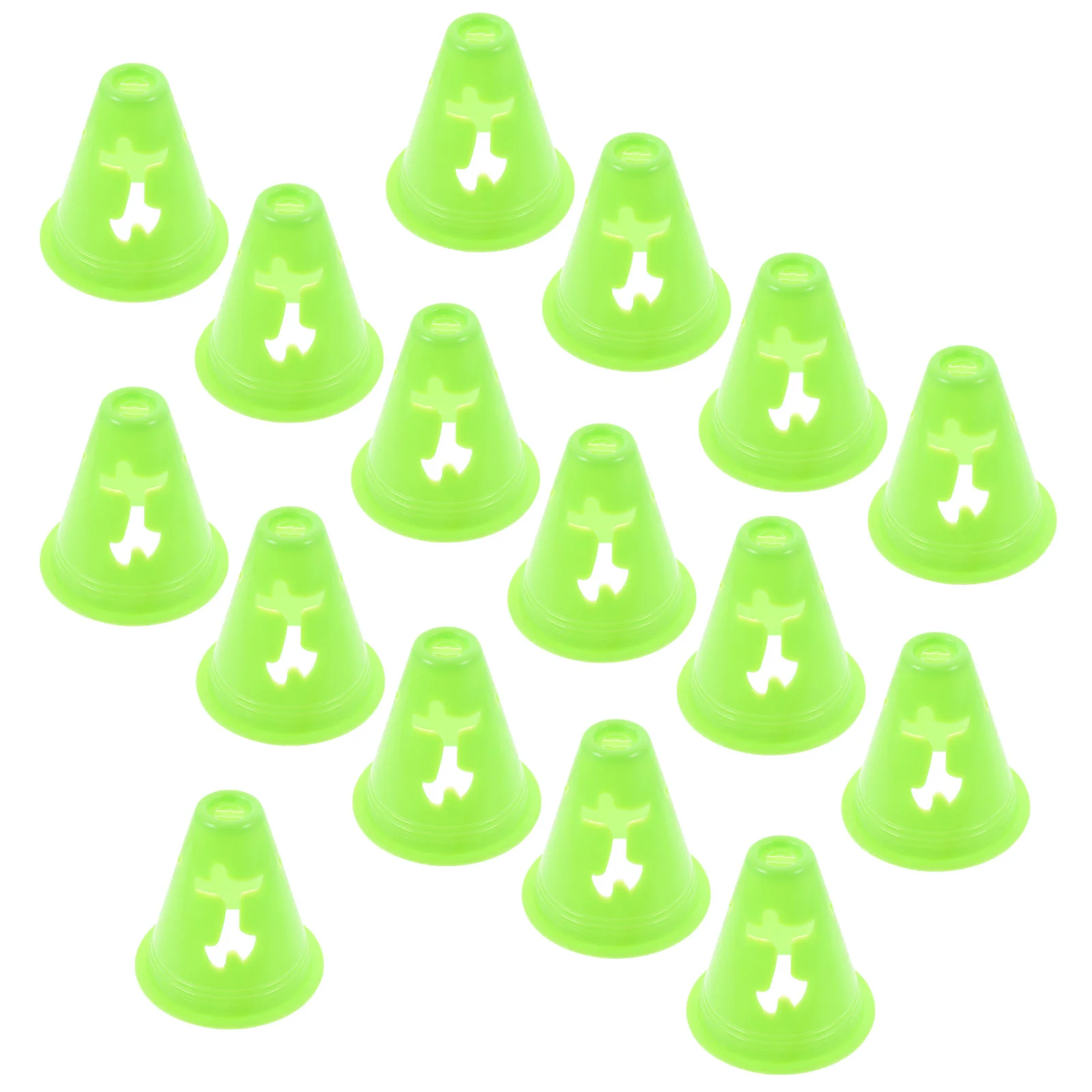

20Pcs Roller Skate Practice Pile Plastic Small Cones for Roller Skating Sports Training