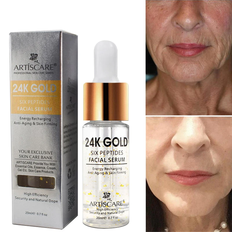 

24K Gold Anti Aging Face Essence Anti Wrinkles Fade Fine Lines Firming Lifting Whitening Moisturizing Nourishing Serum Skin Care
