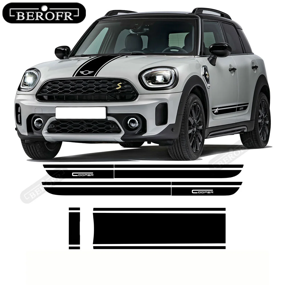 

Car Hood Cover Trunk Door Side Racing Stripe COOPERS All4 Decal Stickers for MINI Cooper SE Countryman F60 All4 2017 2018 2020