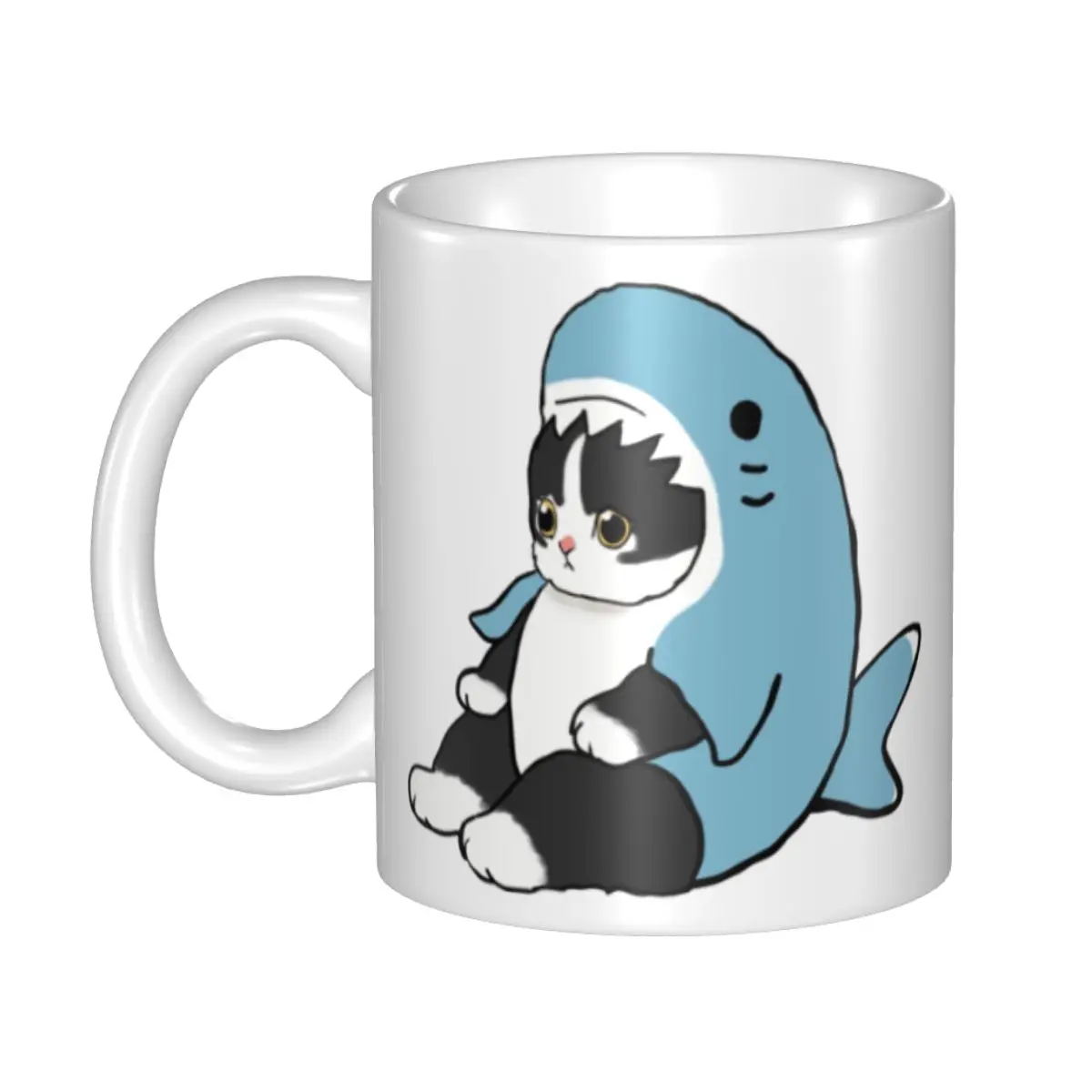 

DIY Cat Shark Ceramic Mug Personalized Cartoon Manga Animal Coffee Cups Creative Gift