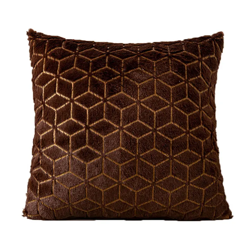 43*43 см мягкие плюшевые наволочки однотонные искусственные для дивана автомобиля