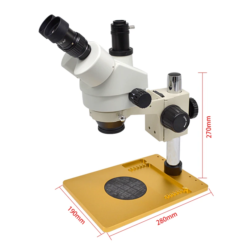 

Professional Zoom 3.5x-90x Trinocular Stereo Microscope With Digital Camera