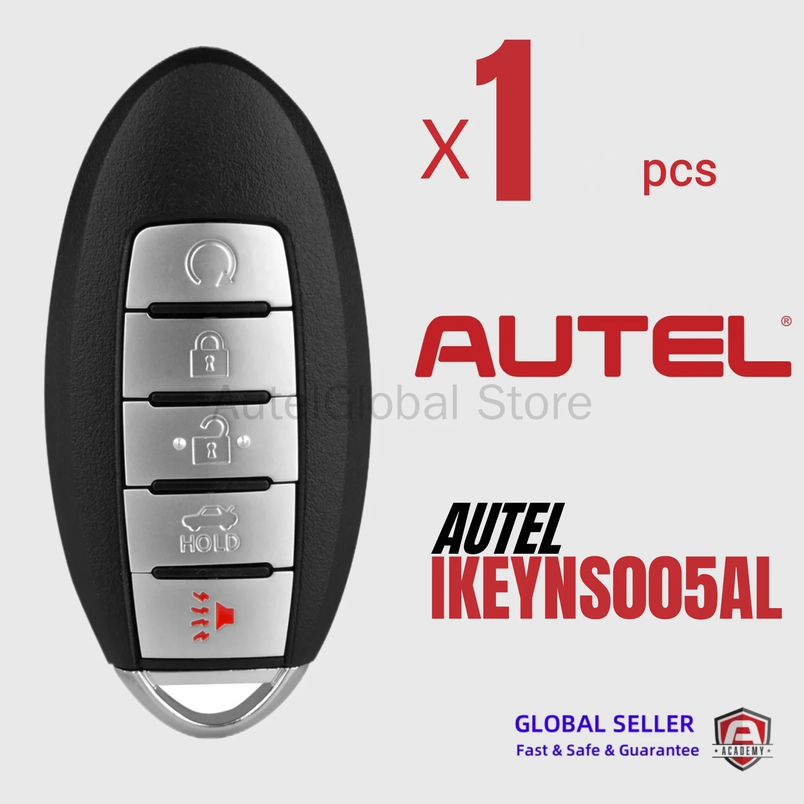 

1 шт. IKEYNS005AL универсальный умный дистанционный ключ 5 кнопок для Nissan работа для смарт-ключа Autel для KM100 IM508 IM608 KM100E
