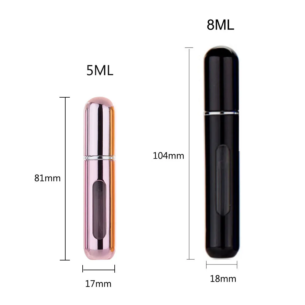 5/8ml Multi Color Aluminum Mini Perfume Bottle with Spray Pump Portable Empty Refillable Atomizer Bottle for Travel Essential images - 6