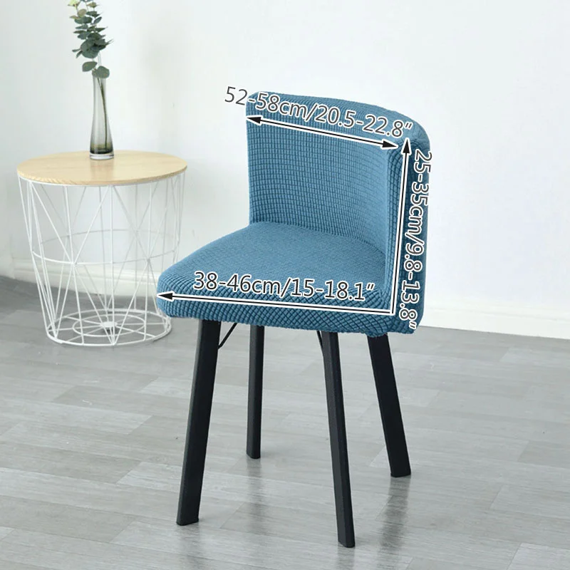Polar Fleece Cake Chair Cover Modern Curved Back Dining Slipcover Low Seat Funda Silla Bar Home Housse De Chaise |