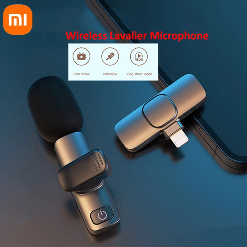 Новый беспроводной петличный микрофон портативный для записи аудио и видео IPhone