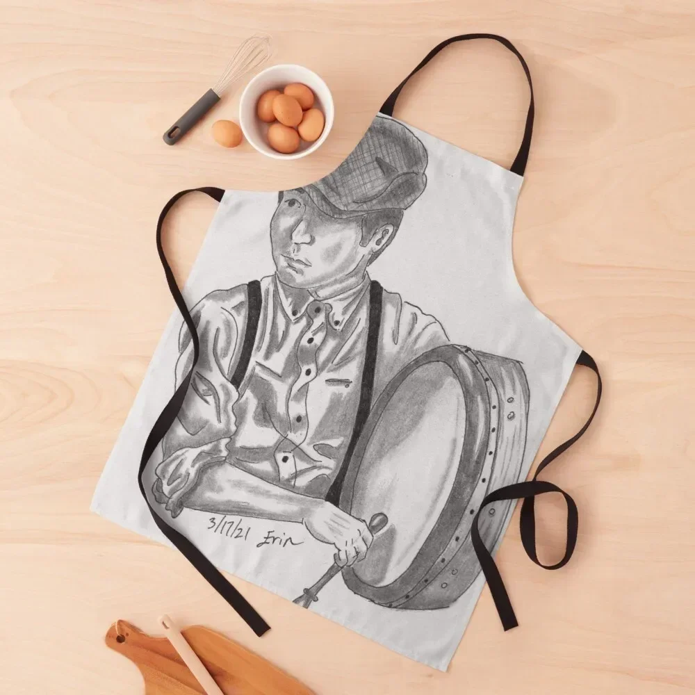 Фартук Bodhran Player очищает вещи для дома Женский кухонный фартук шеф-повара мужчин