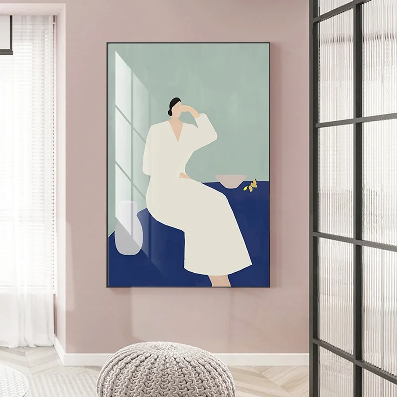 

Wall Art Canvas Painting Woman Oil Painting Modern Abstract Figure Poster and Prints Living Room Bedroom Home Decor Print Pictur