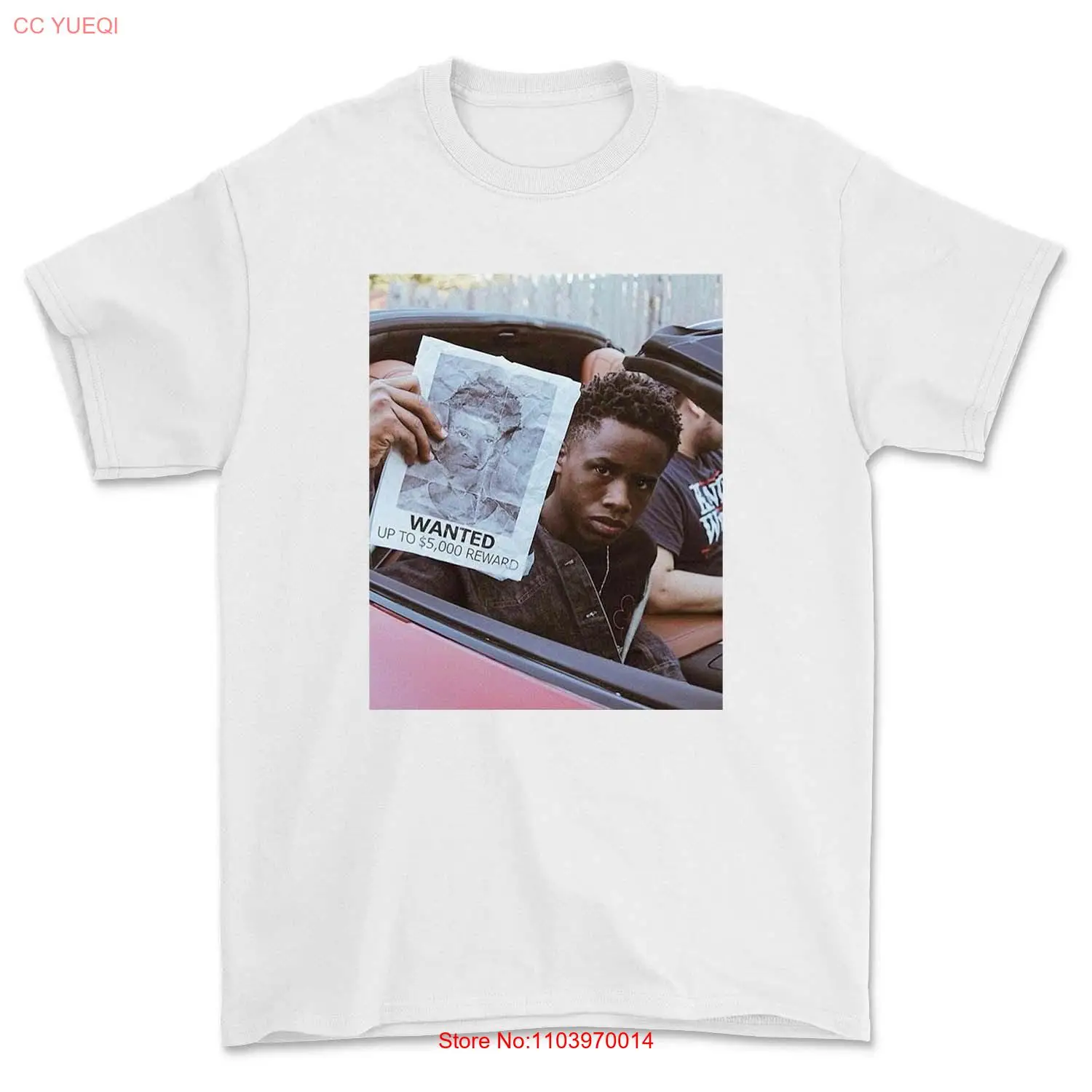 Tay K Wanted 5000 Reward T Shirt long or short sleeves