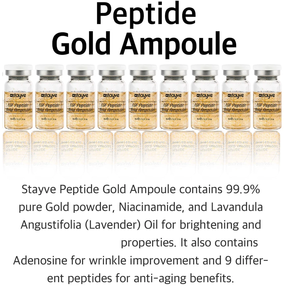 Фото Набор сывороток-бустеров для кожи Stayve 8 мл с ДНК лосося, пептидами, увлажняющий, омолаживающий, отбеливающий, для микроигольчатой терапии 0,3 мм №3