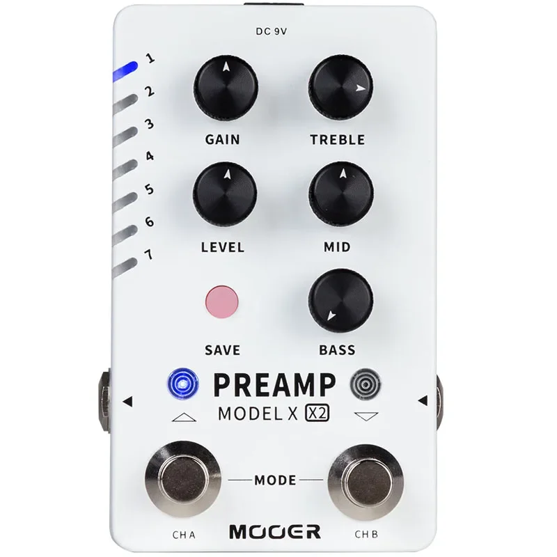 Педаль Mooer Preamp Model X X2 Для Электрогитары С 14 Предустановленными Слотами