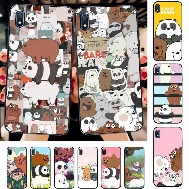 

MINISO Cute Three Bears Phone Case for Samsung A51 01 50 71 21S 70 31 40 30 10 20 S E 11 91 A7 A8 2018