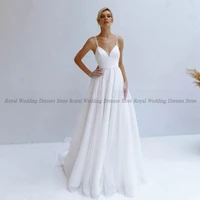high quality a line wedding dresses sweetheart draped open back 2022 summer vertically exquisite floor length gowns robe de ma