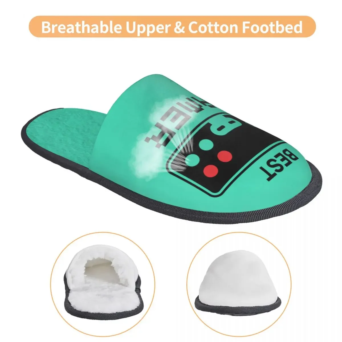 Плюшевые домашние тапочки для мужчин и женщин теплые мягкие с контроллером