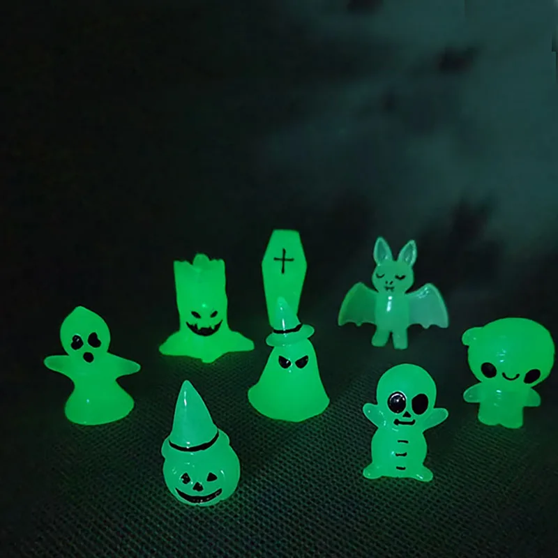 Luminous Cartoon Halloween Miniature Kit for Dolls Sphinx Figurine Home Figurines Interior Resin Miniatures Decoration Decor |