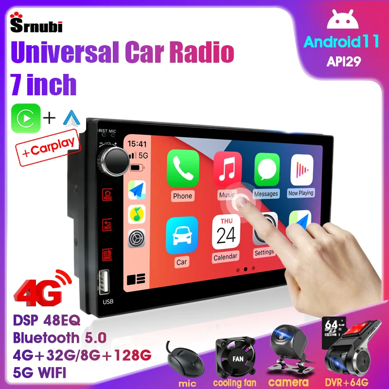2Din Android 11 Car Radio for Nissan Hyundai Kia Toyota LADA Honda Ford Multimedia Player Universal Carplay Auto Stereo HeadUnit