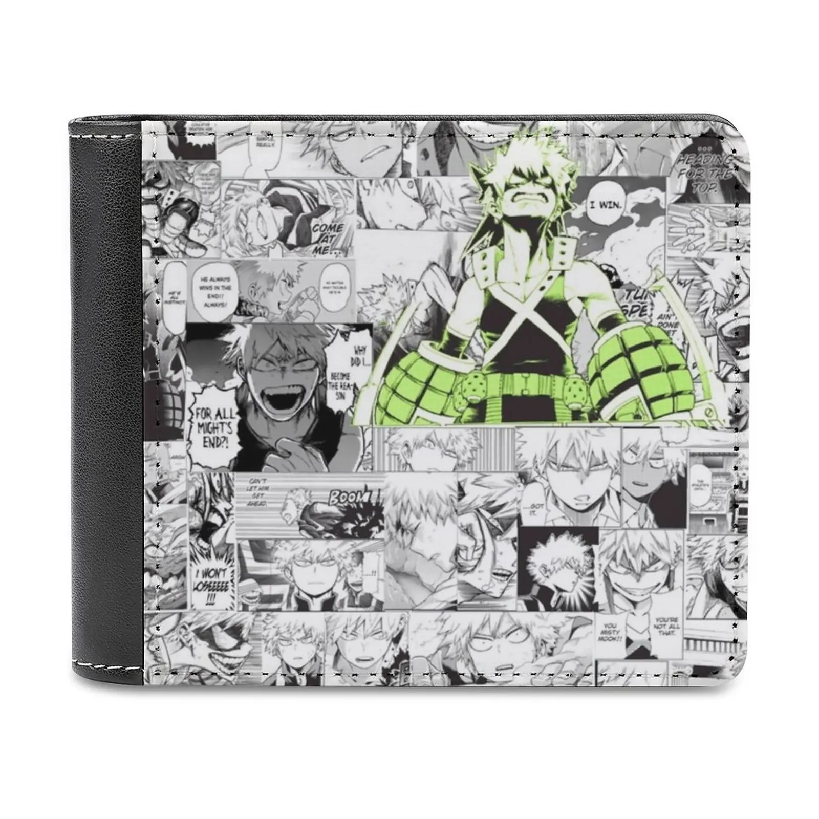 

King Explosion Murder Men's Wallet Pattern Leather Men's Short Wallet Multi-Card Wallet Fashion Purse Bakugo Katsuki Katsuki