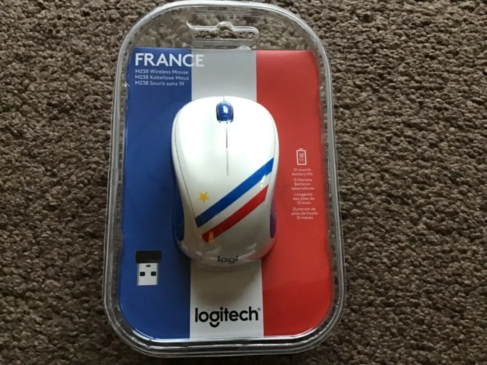 

Logitech M238 USB Optical Wireless Mouse - Fan Collection French Flag 910-005404