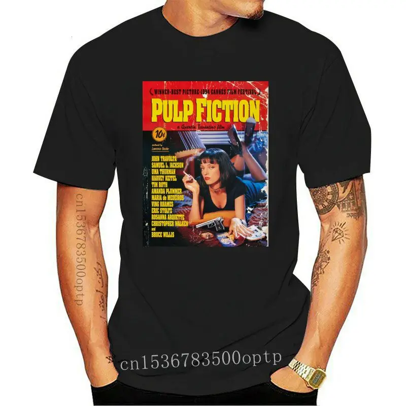 

New Vintage 1994 Pulp Fiction Shirt Rare Black S-M-L-Xl-Xxl-Xxxl Brand Man T Shirt 2021 2021 Tee Cotton Clothes Printed T Shirts