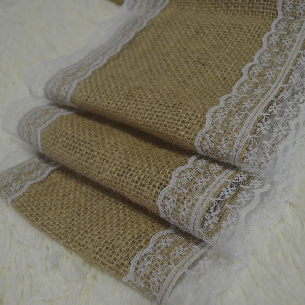 

Natural Jute 10Meters Ribbon Roll Retro Wedding Decoration Gadget Christmas Birthday Banquet Event Party Dining Table Runner