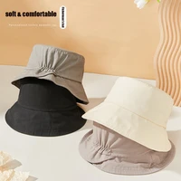mens fashion stretch cotton fisherman hat womens korean version sunscreen breathable trend design hiking versatile basin hat