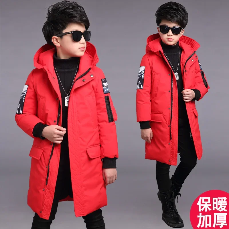 Детская парка зимние куртки детская одежда 2023 теплое пуховое пальто с хлопковой