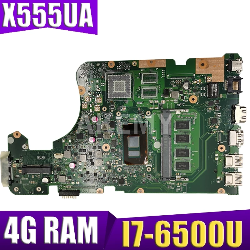 

Материнская плата X555UA I7-6500U 4 Гб RAM для ASUS X555 X555U X555UA X555UB, материнская плата для ноутбука X555UA, материнская плата X555UA