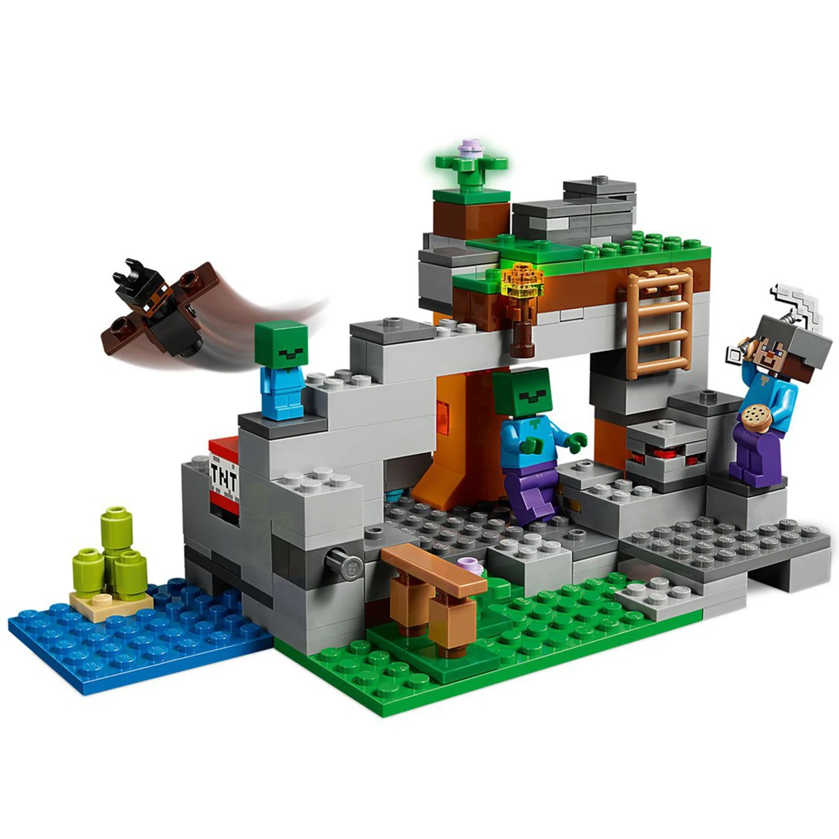 

253pcs myworld the zombie cave building blocks compatible 21141 Toys