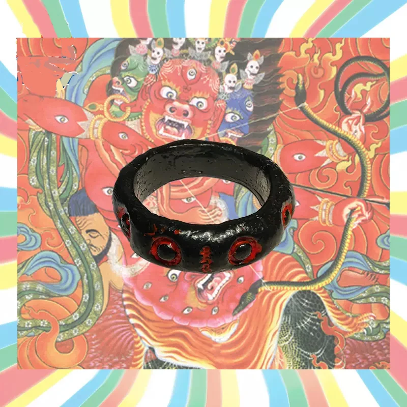 Bhutan Dujom Rinpochey Rahula Protector Девять глаз Буддическое кольцо Mheidoga SangyeWangdi