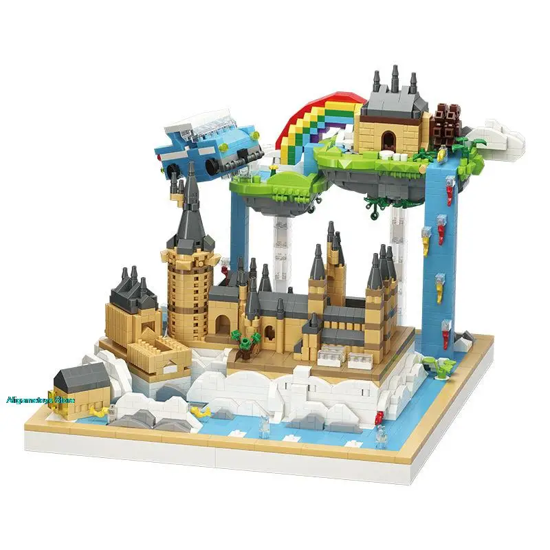 

Magical Castles Books Rainbows Flying Car Snakes Wizards 4 Harrisa Building Blocks Toys Gifts Kits For Boy Children Kids