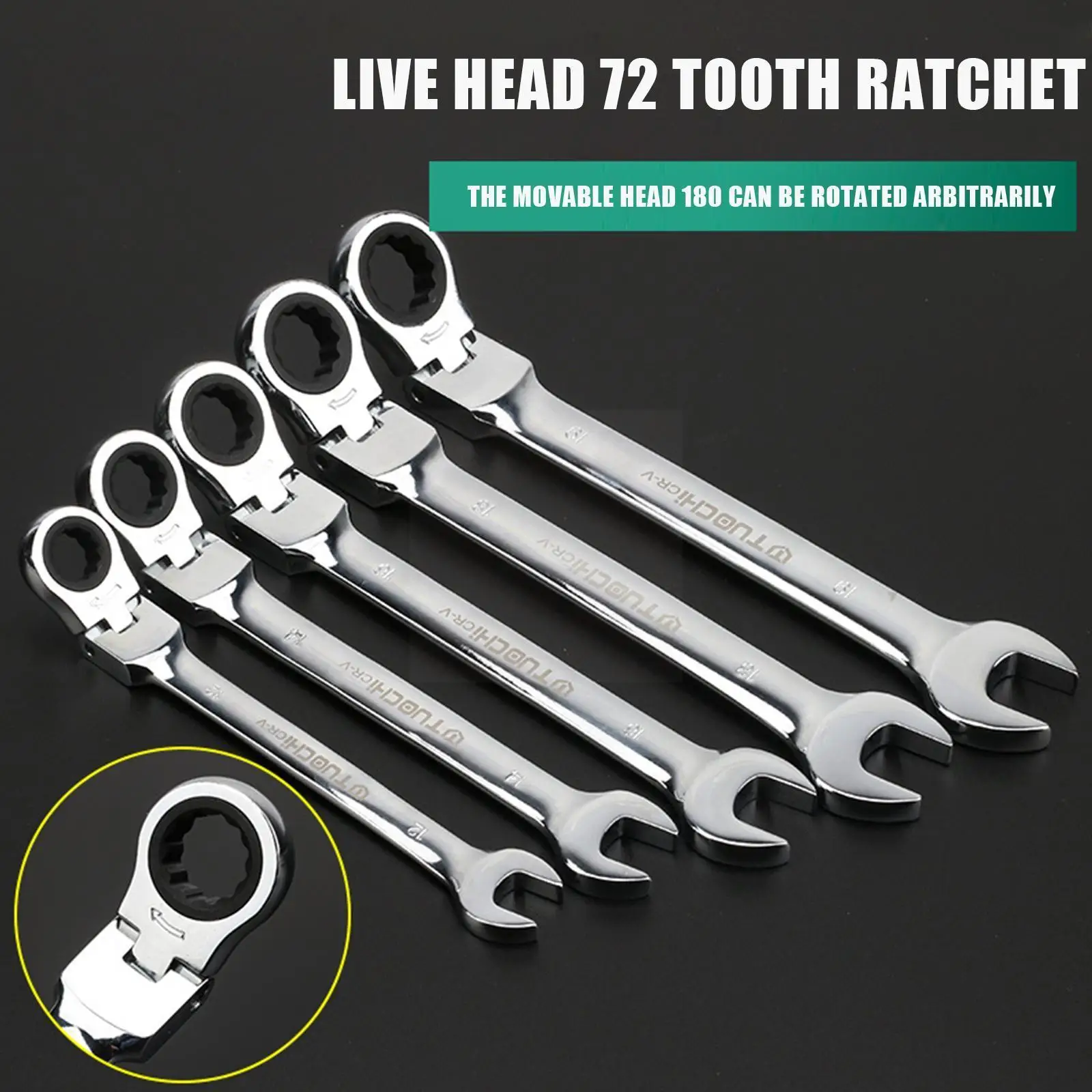 

1 шт. гибкий гаечный ключ с храповым механизмом, гаечный ключ, инструмент для гаек, металлический инструмент, гаечный ключ двойного назначен...