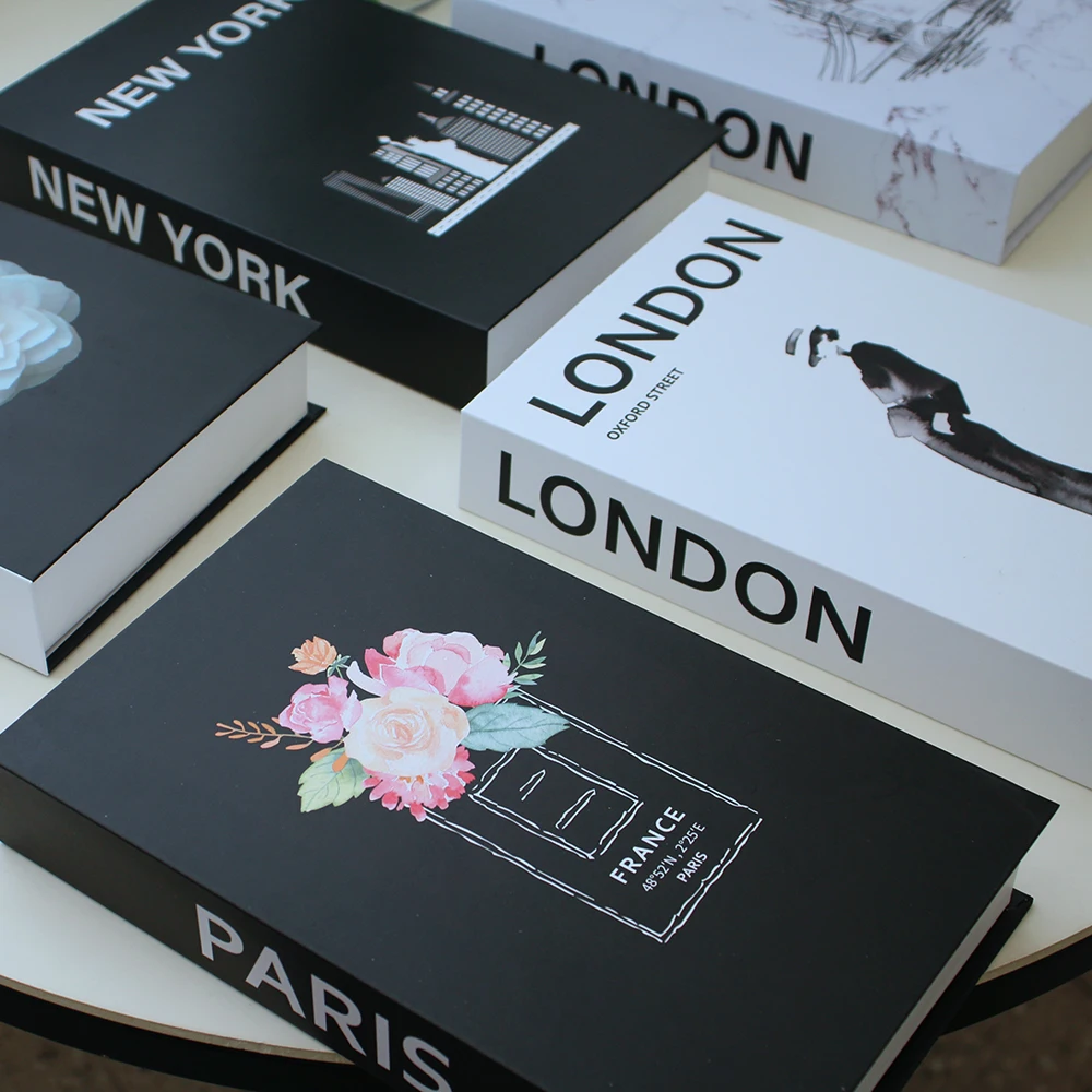 Роскошные поддельные книги для украшения, открытая копия, коробка для хранения книг, журнального столика, книги для виллы, отеля, домашний декор, реквизит для стрельбы