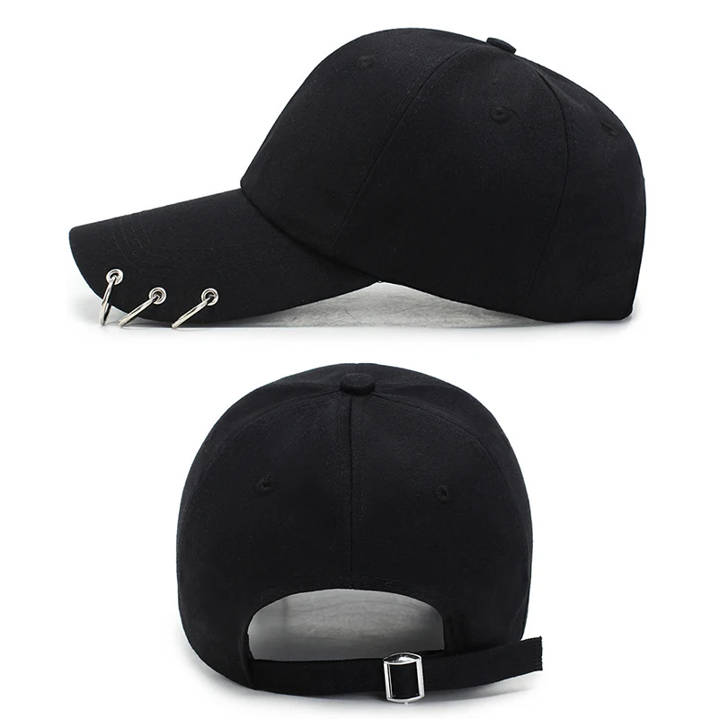 

Hip Hop Women's Baseball Cap with Ring Circle Snapback Hats for Men Women Unisex Dad Hat Adjustable Kpop Korean Style Gorra
