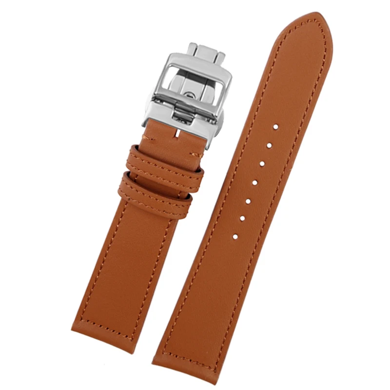 19mm 20mm 21mm New Stlye Genuine Leather Watch Bands For Jaeger-LeCoultre Master Series Waterproof Strap Black Brown Bracelet