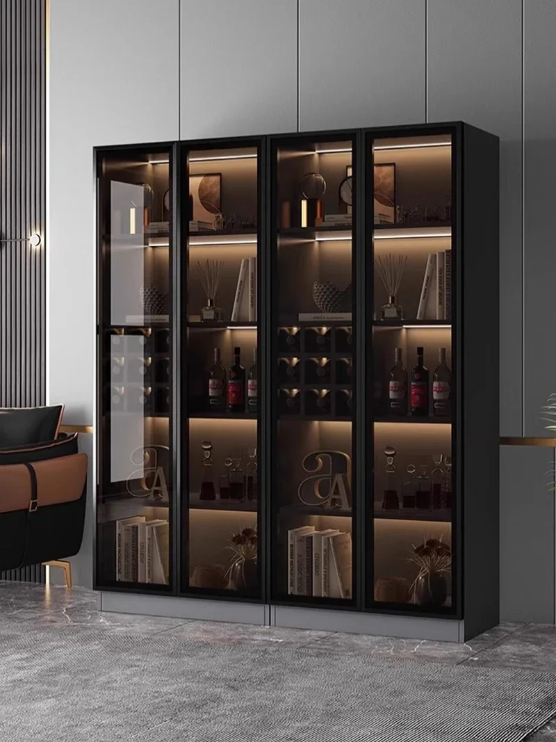 Витрина Винный шкаф Стеклянная дверь Настенная полка Барный Соберите модель