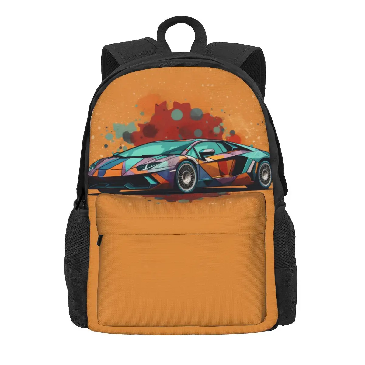 

Роскошный Рюкзак для спортивного автомобиля в стиле ретро, разноцветные мужские рюкзаки для путешествий из полиэстера, большие красивые шк...