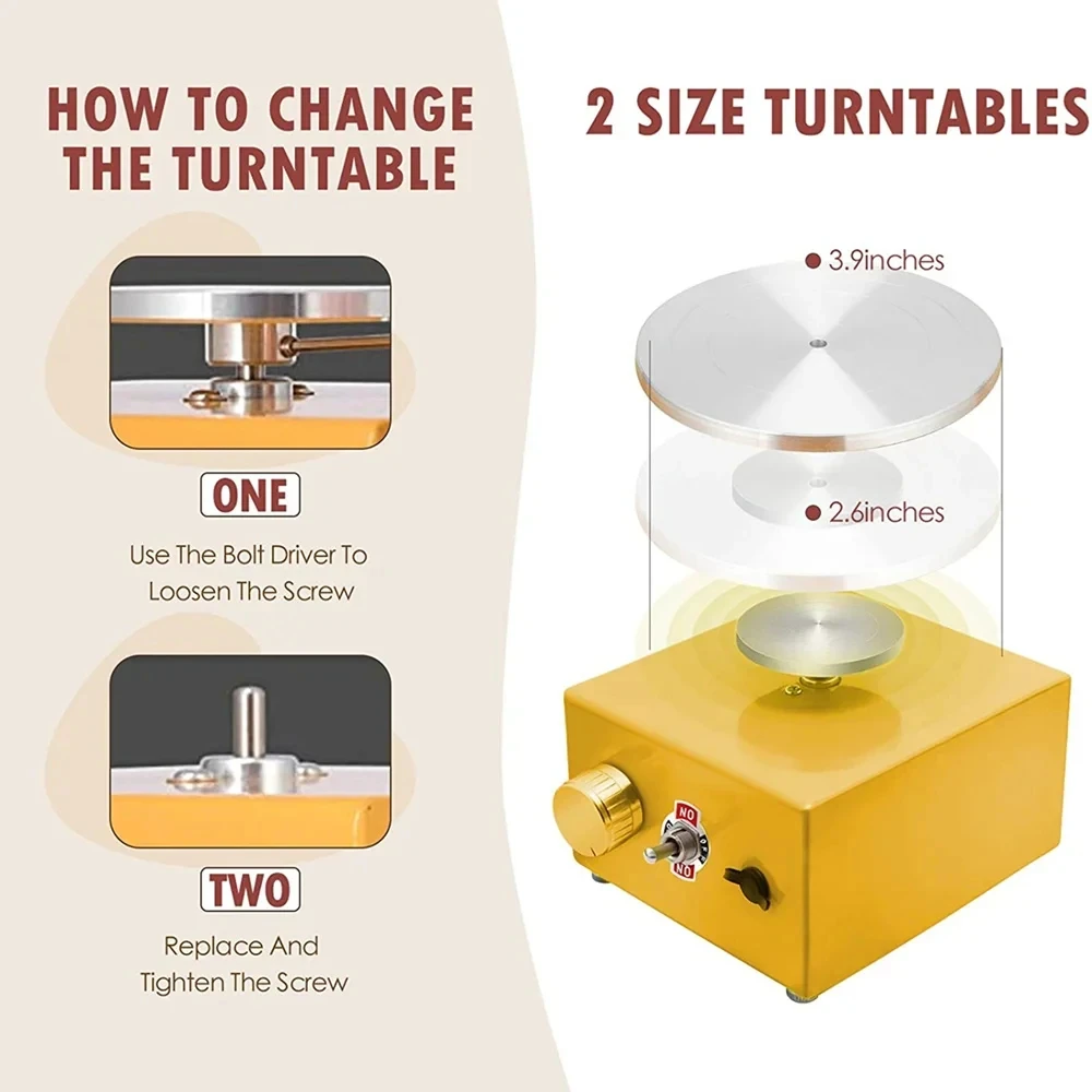 Мини-керамическая круглая машина наборы электрическая керамическая формовочная