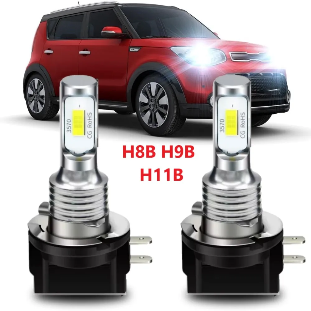 

Автомобильные противотуманные фары, 2 шт. H11B светодиодные лампы фары 2x5730 чипов противотуманные фары, подходят для большинства автомобилей, 12 В/24 В постоянного тока.