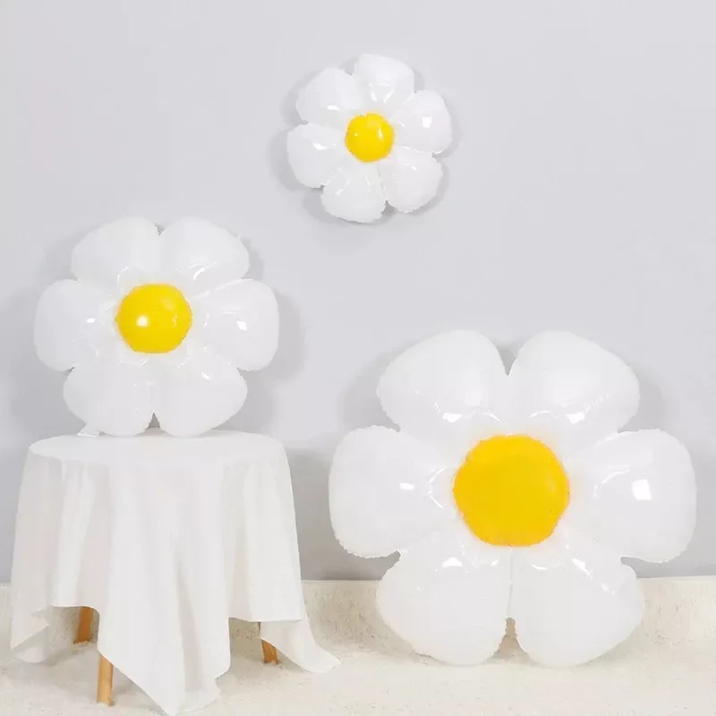 

White Daisy Flower Foil Balloon SunFlower Balloons Toy INS Hot Photo Props Wedding Birthday Party Decorations Baby Shower
