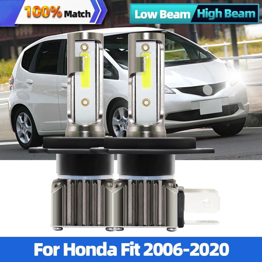 

LED Car Headlight Bulbs H4 Auto Headlamp 12V 6000K High Low Beam Car Light For Honda Fit 2006-2014 2015 2016 2017 2018 2019 2020